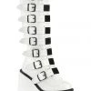 Demonia SWING 815 White Boots Gothic Boots