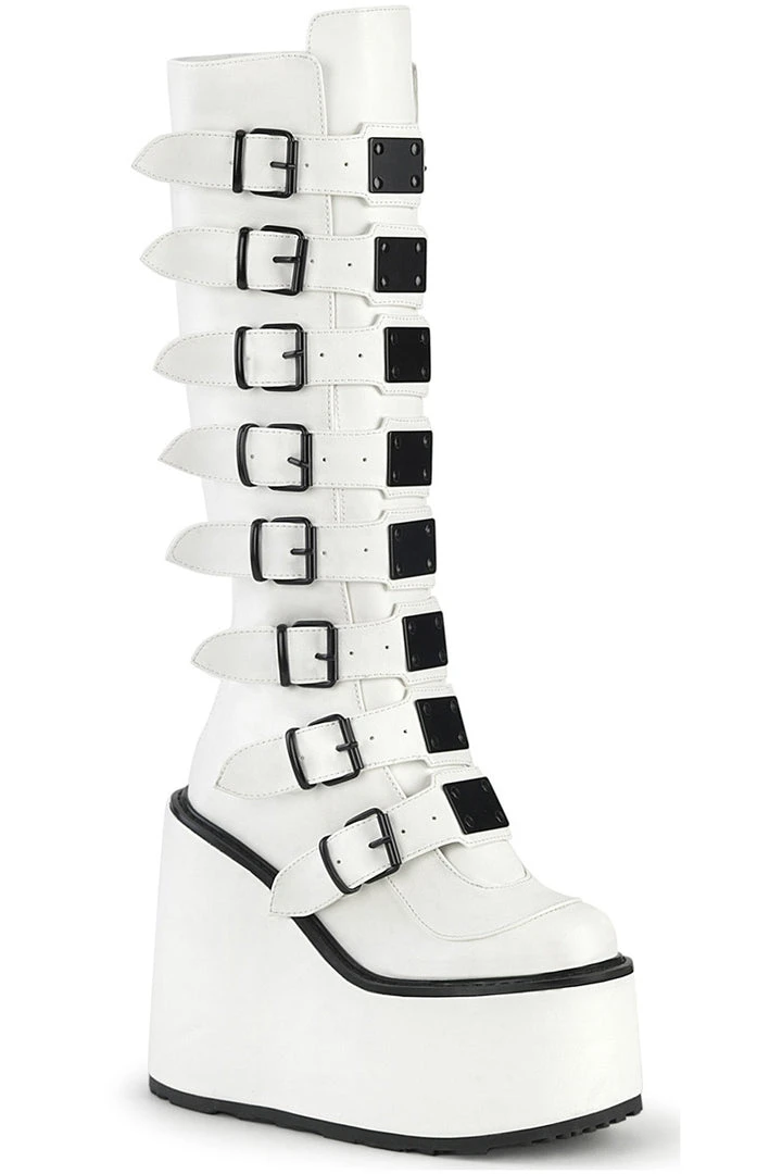 Demonia SWING 815 White Boots Gothic Boots 3 Demonia SWING 815 White Boots Gothic Boots