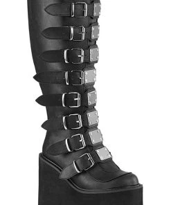 Gothic Boots Demonia Swing 815WC Wide Calf Boots