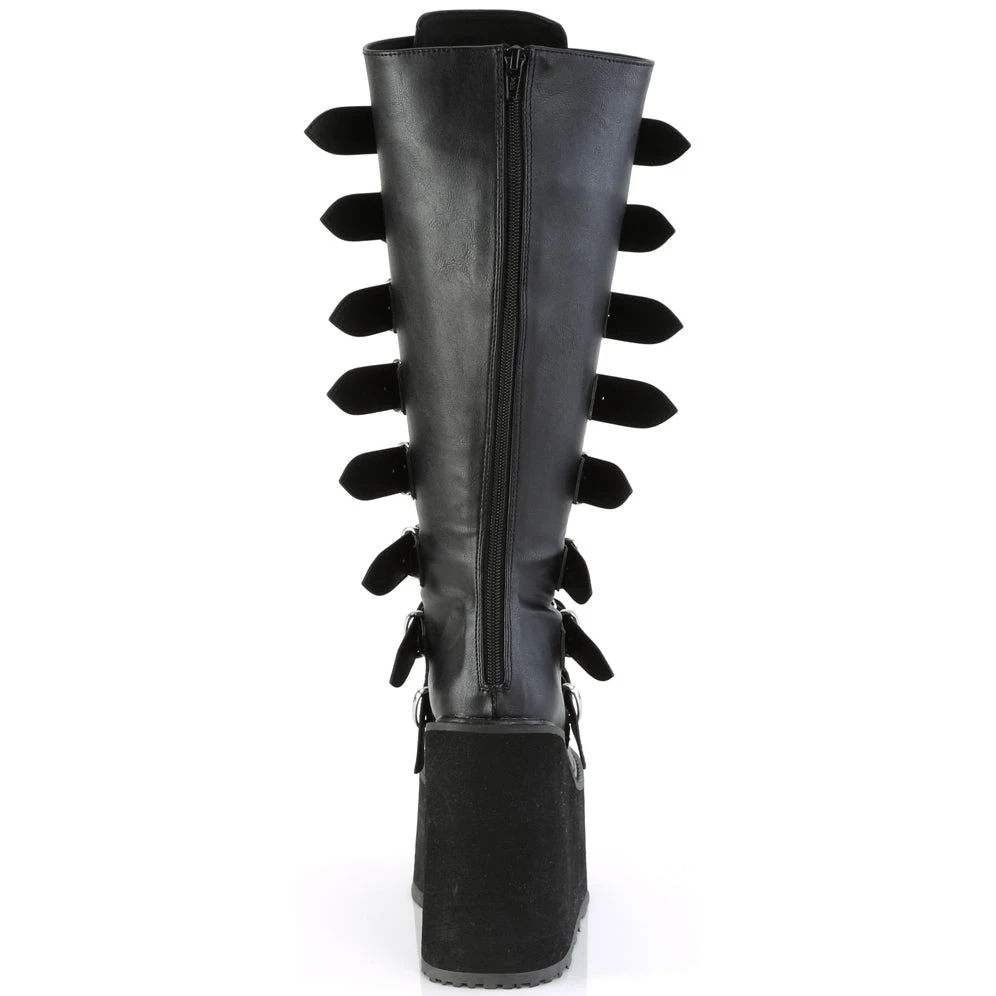 Gothic Boots Demonia Swing 815WC Wide Calf Boots 6 Gothic Boots Demonia Swing 815WC Wide Calf Boots