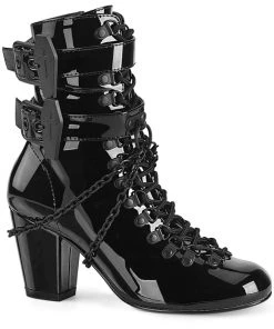 Demonia VIVIKA 128 Boots Patent Gothic Boots