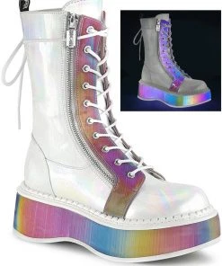 Demonia Emily 350 Boots White All Footwear