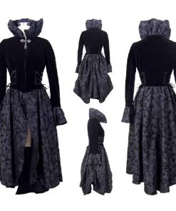 Devil Fashion Ladies Gothic Long Coat CT005 Ladies Gothic Clothing