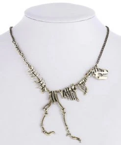 Gothic And Steampunk Jewellery Steampunk Dinosaur Skeleton Necklace Antique Goldtone