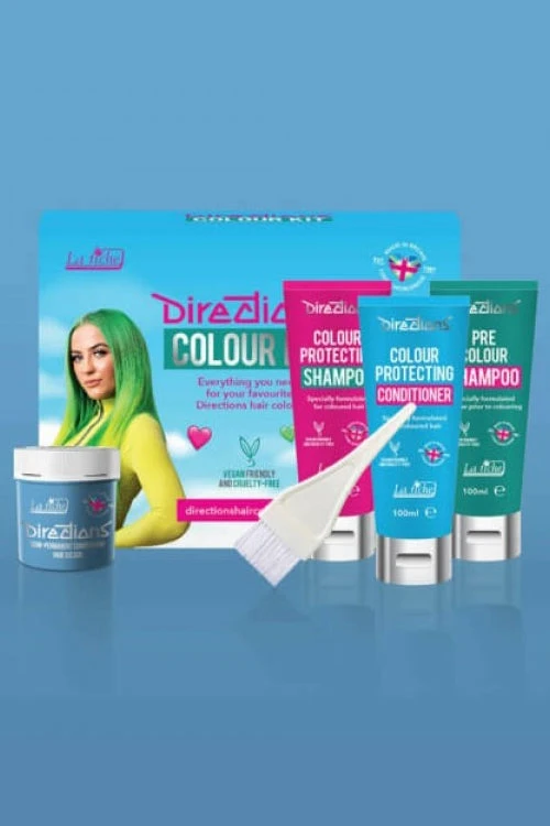 Directions Pastel Blue Colour Kit Hair Dye 3 Directions Pastel Blue Colour Kit Hair Dye
