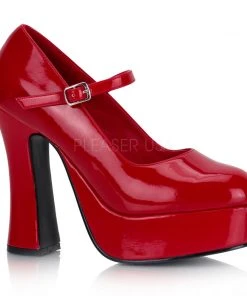 Ladies Fetish Boots Demonia DOLLY-50 Shoes Red