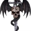 Nemesis Now All Homeware Spiral Draco Skull Wall Plaque