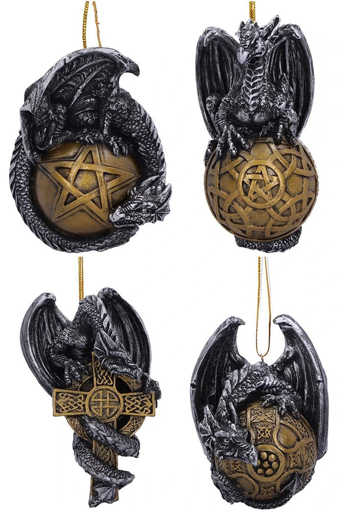 Nemesis Now All Homeware Dragon Christmas Baubles Set Of 4 3 Nemesis Now All Homeware Dragon Christmas Baubles Set Of 4
