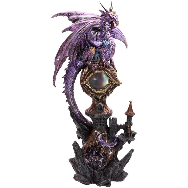 Puckator Dragon Figurine On Castle With LED Dragon Eye 51cm All Homeware 5 Puckator Dragon Figurine On Castle With LED Dragon Eye 51cm All Homeware