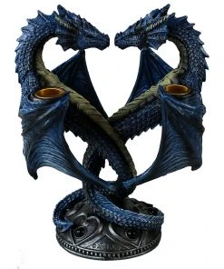 Nemesis Now Anne Stokes Dragon Heart Candlestick + Free Vampire Tears Candles