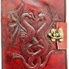 Nemesis Now Double Dragon Leather Embossed Journal And Lock