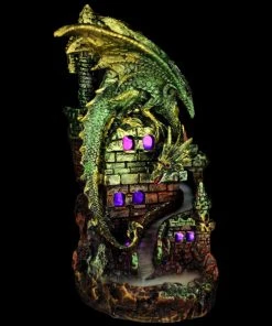 Puckator All Homeware Dragon Castle LED Backflow Incense Burner