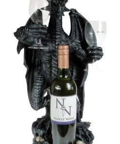 Nemesis Now Dining & Barware Dragon Wine Guardian Bottle And Glass Holder