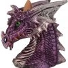 Puckator Dragons Head Backflow Incense Burner Purple All Homeware
