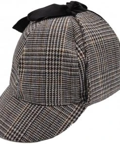 Euro Accessories Tweed Sherlock Holmes Style Deerstalker Hat Steampunk Hats