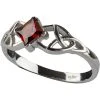Echt EtNox Celtic Crystal Zirconia Ring Red