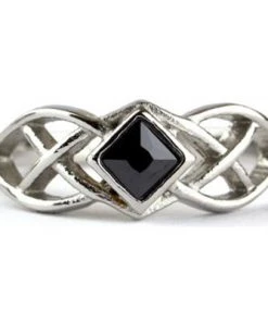 Echt EtNox Celtic Crystal Zirconia Ring Black