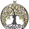 Echt EtNox Black Gold Sterling Silver Tree Of Life Pendant All Jewellery
