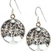 All Jewellery Echt EtNox Bronze Silver Plated Tree Of Life Earrings