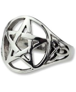 Echt EtNox Celtic Pentagram Ring 925 Silver Gothic Jewellery