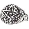 Gothic Jewellery Echt EtNox Celtic Pentagram Ring Sterling Silver