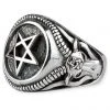 Echt EtNox Celtic Pentagram Ring Sterling Silver Gothic Jewellery