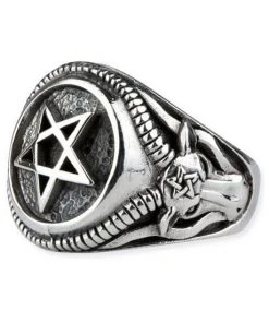 Echt EtNox Celtic Pentagram Ring Sterling Silver Gothic Jewellery