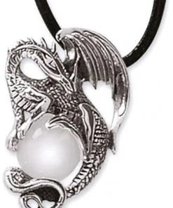 All Jewellery Echt EtNox Crystal Dragon Pendant Sterling Silver
