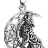 Echt EtNox Howling Wolf In Moon Pendant 925 Silver 2 Echt EtNox Howling Wolf In Moon Pendant 925 Silver