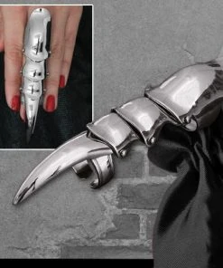 Gothic Jewellery Echt EtNox Long Finger Claw Armour Ring