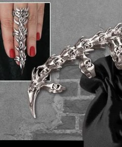 Echt EtNox Metal Spine Armour Ring Gothic Jewellery