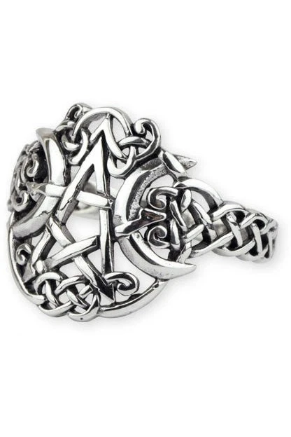 All Jewellery Echt EtNox "Moon Pentacle" Ring 925 Silver 3 All Jewellery Echt EtNox "Moon Pentacle" Ring 925 Silver