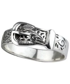 Echt EtNox Ornament Belt Ring Sterling Silver Fetish Jewellery