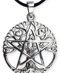 Echt EtNox Pentagram Tree Of Life Pendant Sterling Silver