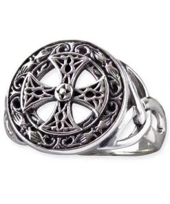 Jewellery Echt EtNox Silver Celtic Cross Ring Sterling Silver