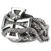 Echt EtNox Snake Iron Cross Ring Sterling Silver Gothic Jewellery