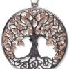 All Jewellery Echt LuxXL Black/Gold Sterling Silver Tree Of Life Pendant