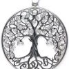 Echt LuxXL Sterling Silver/Black Tree Of Life Pendant