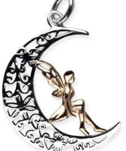 All Jewellery Echt LuxXL Sterling Silver Elf In Moon Pendant