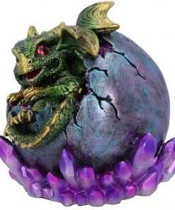 Nemesis Now All Homeware Emerald Hatchling Glow Dragon Green