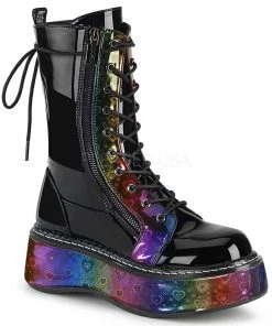 Gothic Boots Demonia EMILY 350 Boots Rainbow