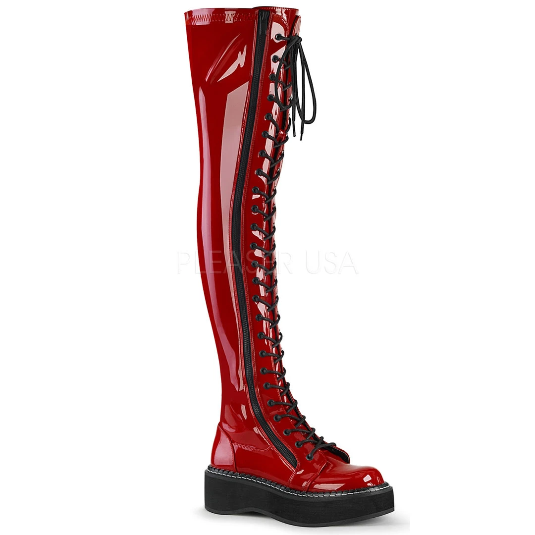 Demonia EMILY 375 Boots Red Ladies Fetish Boots 4 Demonia EMILY 375 Boots Red Ladies Fetish Boots