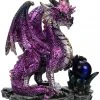 Puckator All Homeware Enchanted Nightmare Purple Dragon Crystal Rock Soothsayer