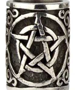 Echt EtNox Pentagram Silver Beard/Hair Bead