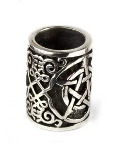 Echt EtNox Pentagram Silver Beard/Hair Bead