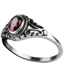 Echt All Jewellery EtNox Ornament Red Zirconia Ring