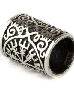 Echt EtNox Vegvisir Silver Beard/Hair Bead Viking