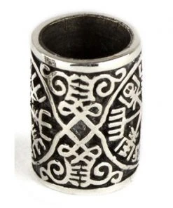 Echt EtNox Vegvisir Silver Beard/Hair Bead Viking