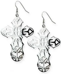 Gothic Jewellery Echt EtNox Cross Earrings