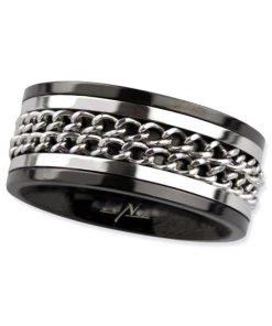 Echt EtNox Double Chain Ring Gothic Jewellery